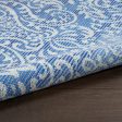 Waverly Washables Collection WAW03 Blue Contemporary Power-Loomed Rug Discount