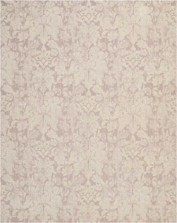 Waverly Vintage Lux WJC01 Smoke Contemporary Power-Loomed Rug For Sale