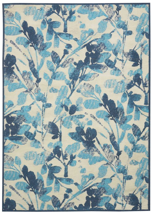 Waverly Vintage Lux WJC02 Indigo Contemporary Power-Loomed Rug Supply