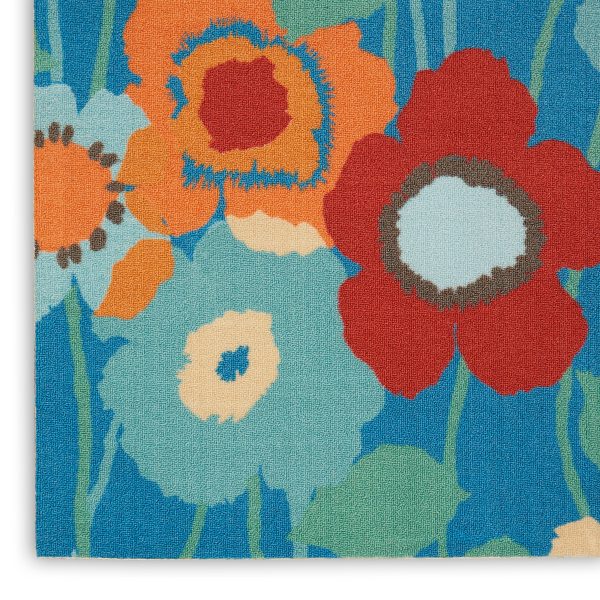 Waverly Sun N Shade SND27 Bluebell Contemporary Power-Loomed Rug Online now