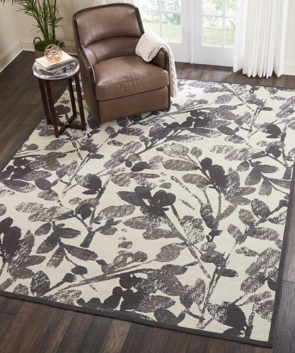 Waverly Vintage Lux WJC02 Graphite Contemporary Power-Loomed Rug on Sale