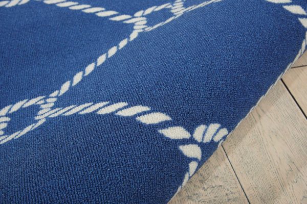 Waverly Sun N Shade SND41 Navy Contemporary Power-Loomed Rug Sale