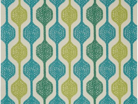 Waverly Sun N Shade SND70 Ivory Aqua Contemporary Power-Loomed Rug Online now