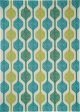 Waverly Sun N Shade SND70 Ivory Aqua Contemporary Power-Loomed Rug Online now