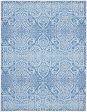 Waverly Washables Collection WAW03 Blue Contemporary Power-Loomed Rug Discount