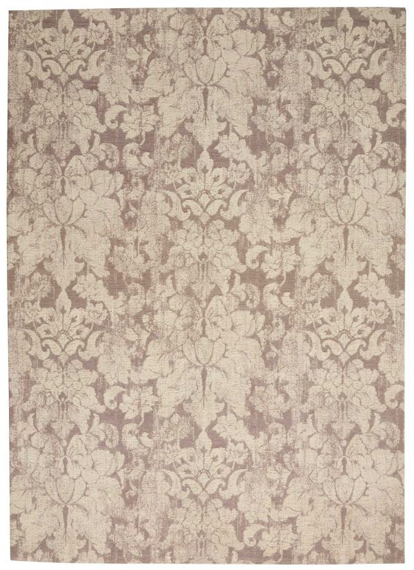 Waverly Vintage Lux WJC01 Smoke Contemporary Power-Loomed Rug For Sale