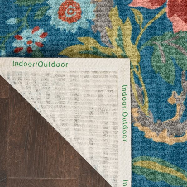 Waverly Sun N Shade SND82 Blue Multicolor Transitional Power-Loomed Rug Online Sale