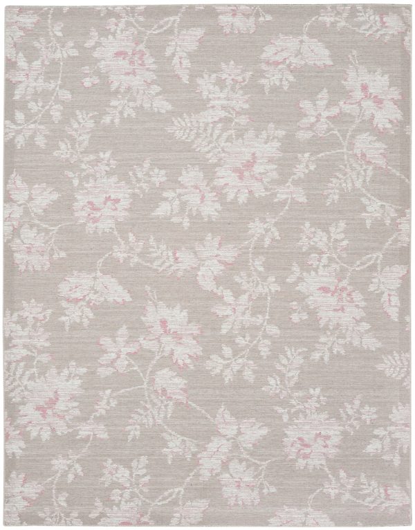 Waverly Washables Collection WAW02 Natural Contemporary Power-Loomed Rug For Sale