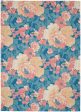 Waverly Sun N Shade SND85 Blue Contemporary Power-Loomed Rug Discount