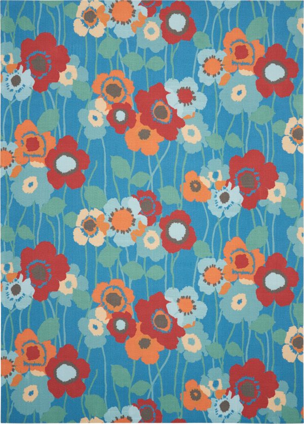 Waverly Sun N Shade SND27 Bluebell Contemporary Power-Loomed Rug Online now