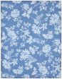 Waverly Washables Collection WAW02 Blue Contemporary Power-Loomed Rug Fashion