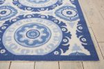 Waverly Sun N Shade SND16 Navy Contemporary Power-Loomed Rug Sale