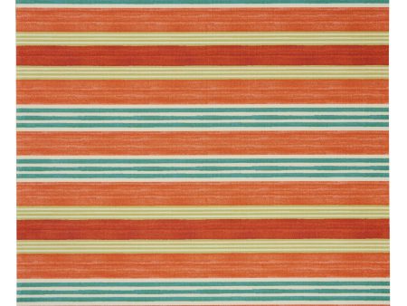 Waverly Sun N Shade SND71 Orange Contemporary Power-Loomed Rug For Discount