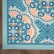 Waverly Sun N Shade SND90 Blue Contemporary Power-Loomed Rug Sale