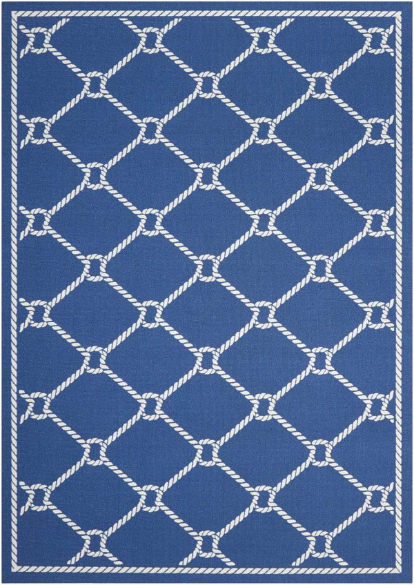 Waverly Sun N Shade SND41 Navy Contemporary Power-Loomed Rug Sale