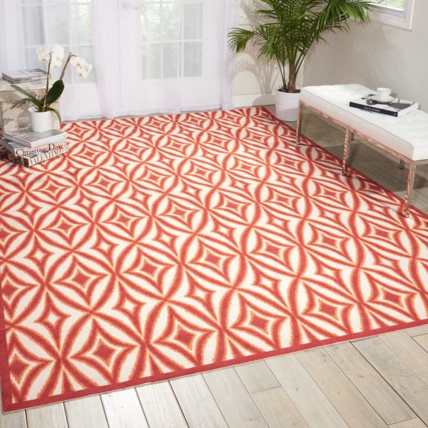 Waverly Sun N Shade SND19 Campari Contemporary Power-Loomed Rug Online Hot Sale