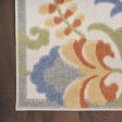 Nourison Home Aloha ALH17 Ivory Blue Contemporary Power-Loomed Rugs Online