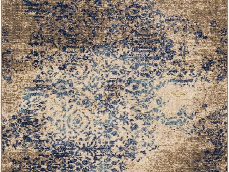 Virginia Langley Cosmopolitan 90953 Indigo Modern Contemporary Machine Woven Rug Online Sale