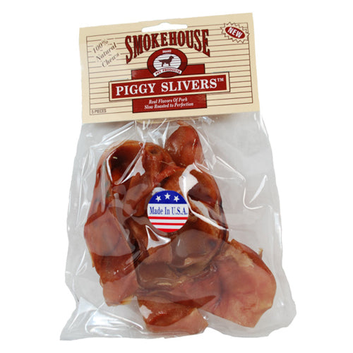 Smokehouse, Smokehouse USA Made Piggy Slivers Dog Chew, 1 Each 5 Pack Supply