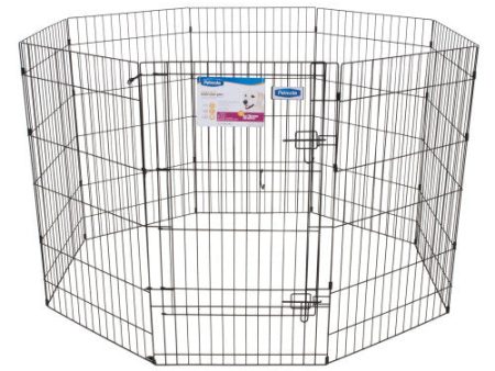 Petmate Exercise Pen with Door Black, 1 Each 42 in by Petmate Discount