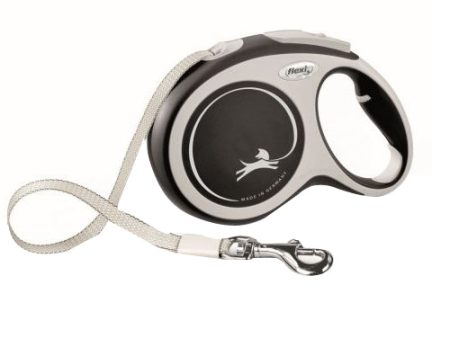 Flexi New Comfort Retractable Tape Dog Leash Grey, 1 Each 26 ft, LG, Up To 110 lb by Flexi For Cheap