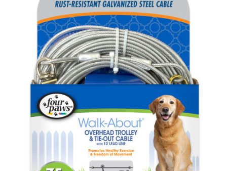 Four Paws Heavy Weight Trolley Exerciser Silver, 1 Each 75 ft by Four Paws For Cheap