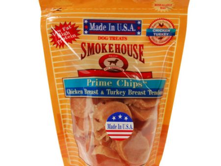 Smokehouse USA Made Prime Chips Dog Treat Chicken & Turkey, 1 Each 4 Oz by Smokehouse Online now