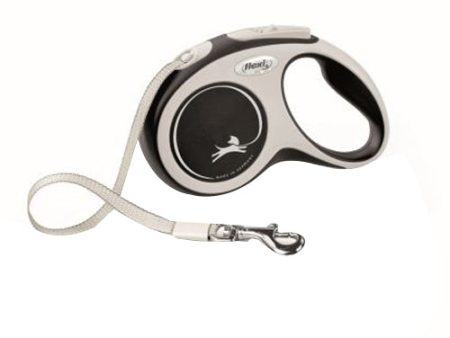 Flexi New Comfort Retractable Tape Dog Leash Grey, 1 Each 16 ft, SM, Up To 33 lb by Flexi Online Sale