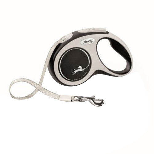 Flexi New Comfort Retractable Tape Dog Leash Grey, 1 Each 16 ft, SM, Up To 33 lb by Flexi Online Sale