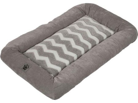 SnooZZy Zig Zag Low Bumper Kennel Dog Mat Grey, 1 Each Medium by San Francisco Bay Brand Supply