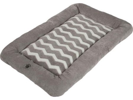 SnooZZy Zig Zag Low Bumper Kennel Dog Mat Grey, 1 Each Large by San Francisco Bay Brand Online Sale