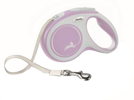 Flexi New Comfort Retractable Tape Dog Leash Pink, 1 Each 16 ft, MD, Up To 55 lb by Flexi Online Hot Sale