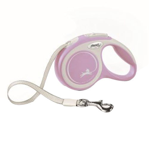 Flexi New Comfort Retractable Tape Dog Leash Pink, 1 Each 10 ft, XS, Up To 26 lb by Flexi Online Hot Sale